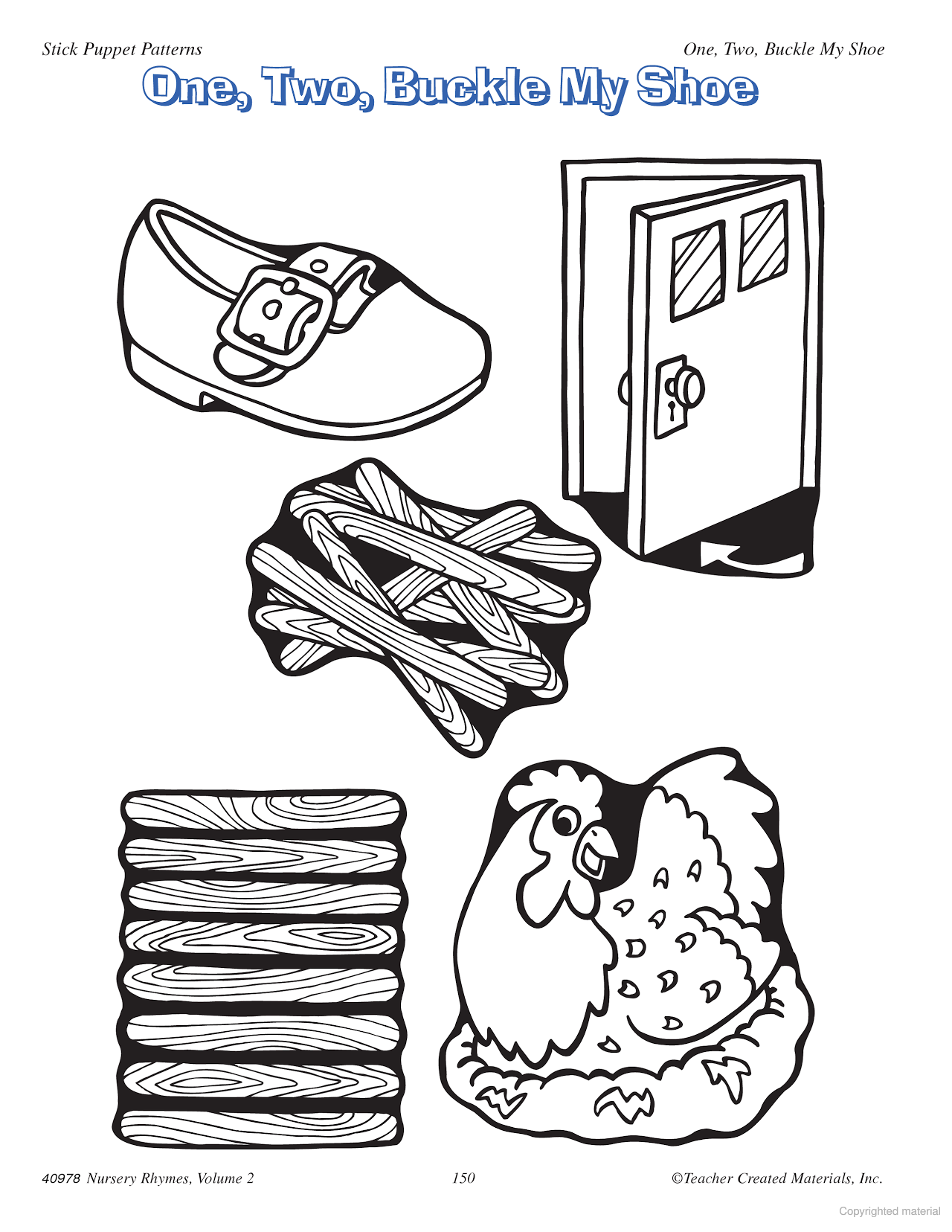 1 2 Buckle My Shoe Activities