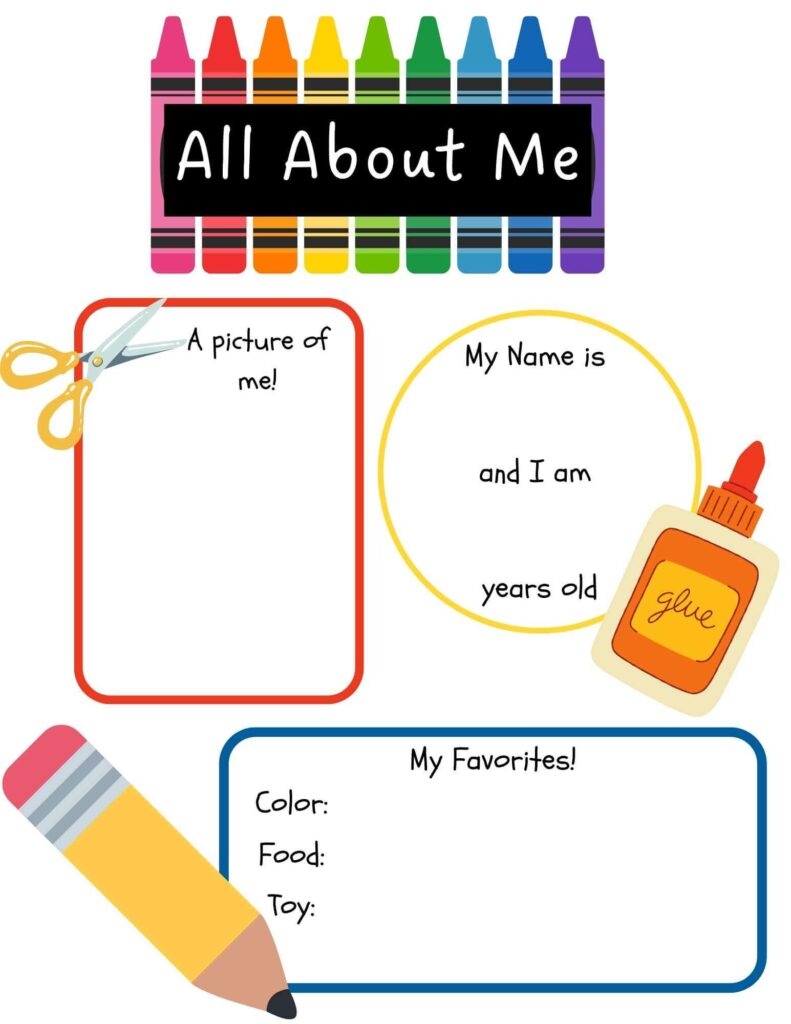 10 Free All About Me Poster For Toddlers And Preschoolers