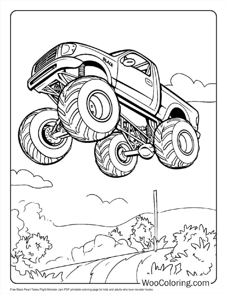 100 Monster Jam Coloring Pages Free PDF To Print Woo Coloring