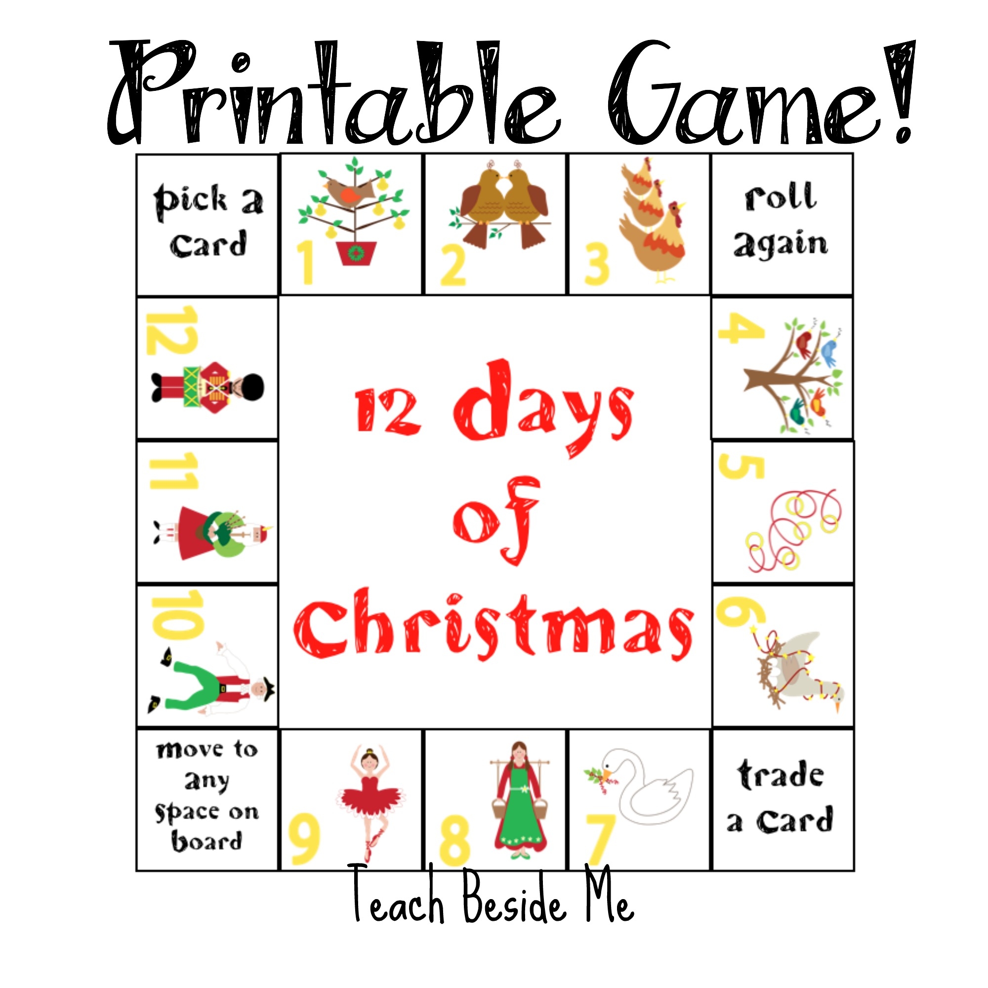 12 Days Of Christmas Images Printable