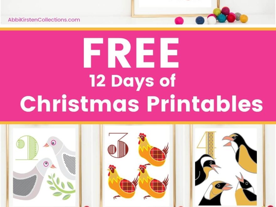 12 Days Of Christmas Printables Free Christmas Printable Wall Art