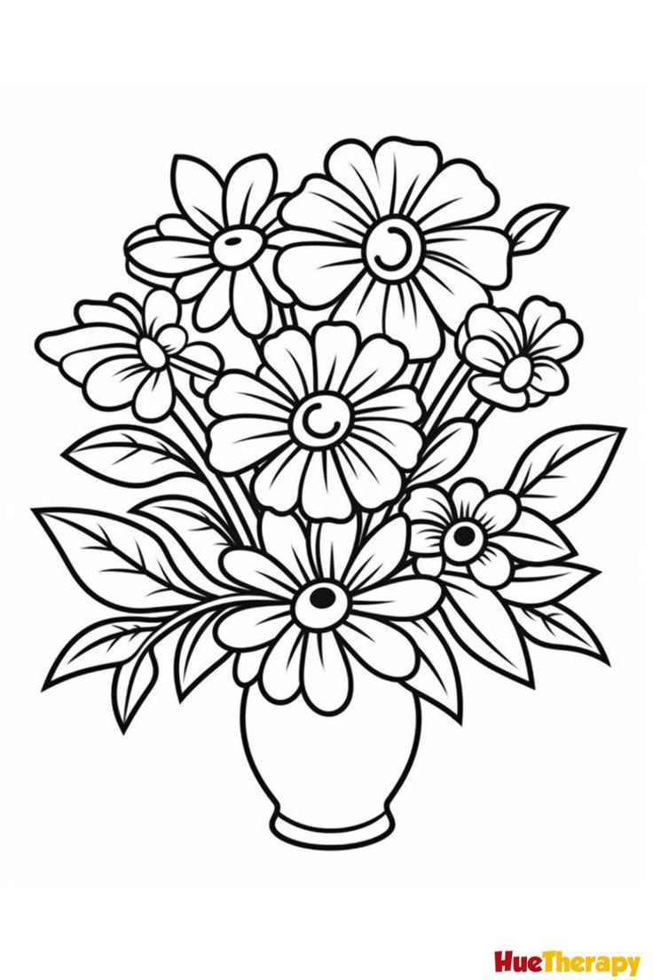 Free Printable Flowers Coloring Pages