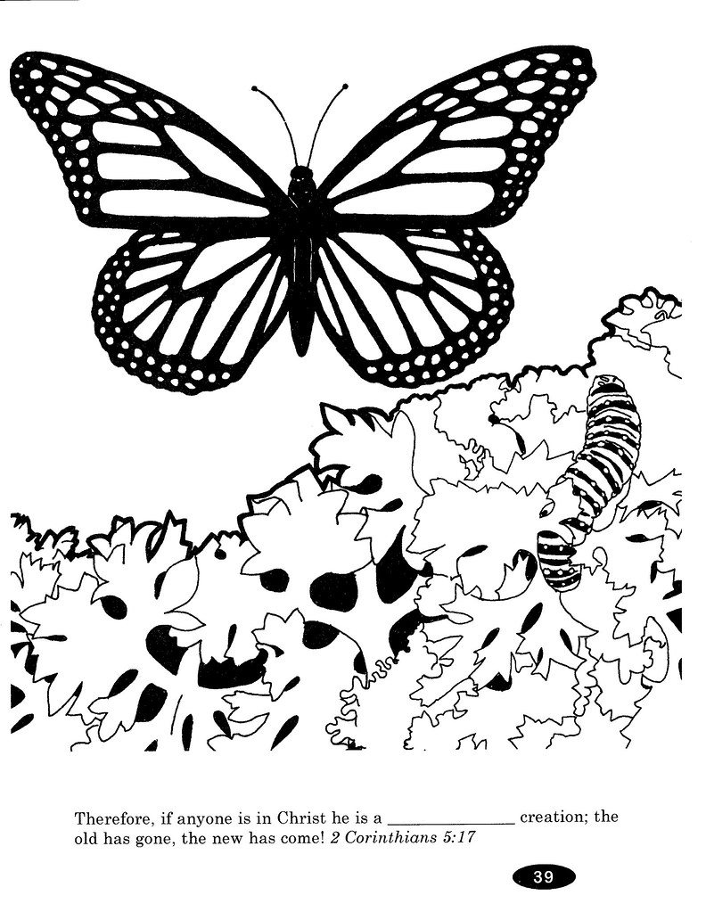 2 Corinthians 5 17 Coloring Picture Of Butterfly From Answ Flickr