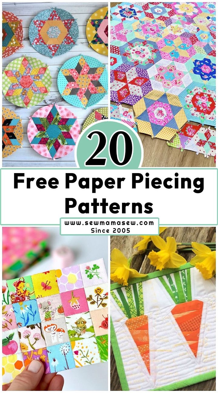 20 Free Paper Piecing Patterns EPP And FPP Patterns Sew Mama Sew