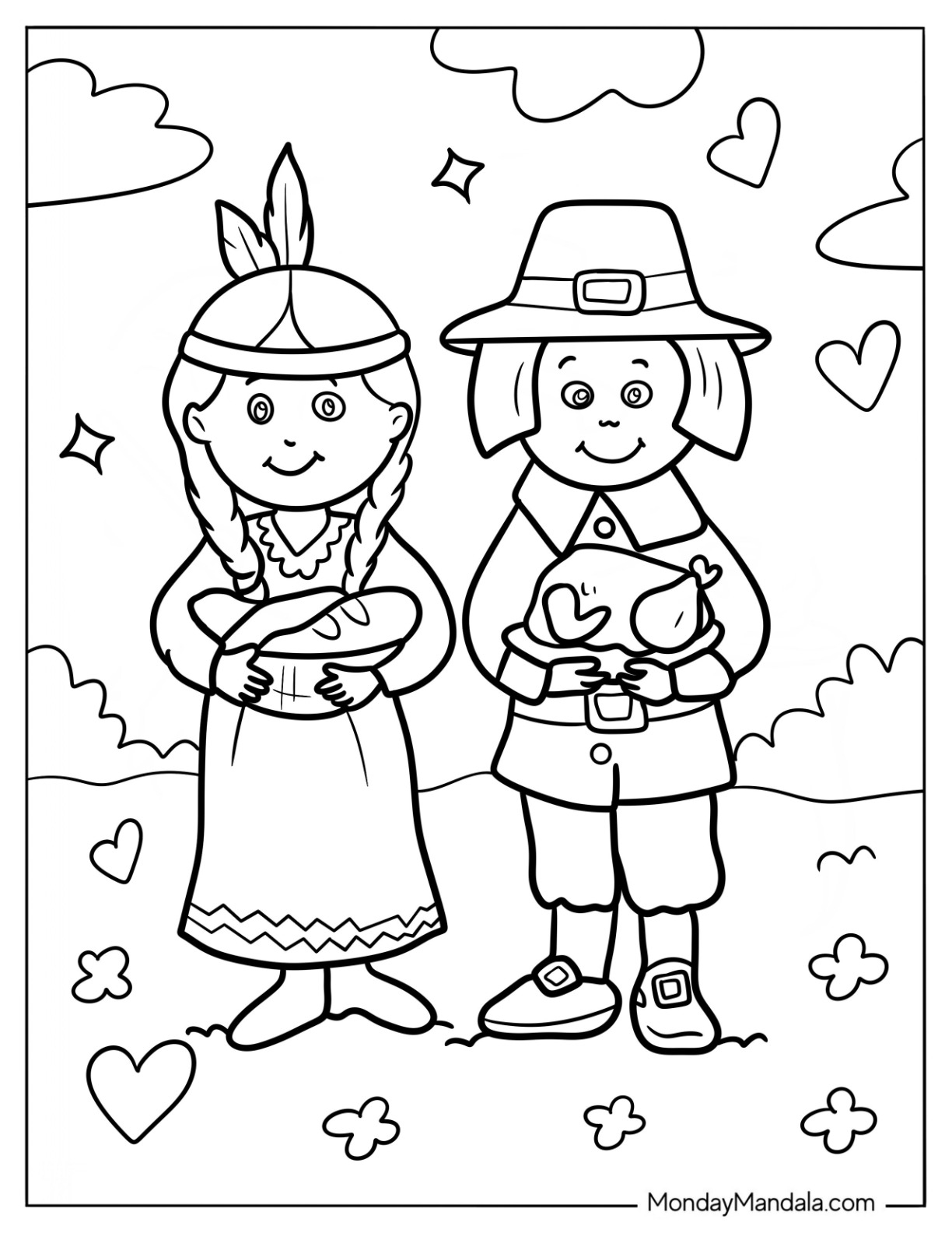 20 Pilgrim Coloring Pages Free PDF Printables 