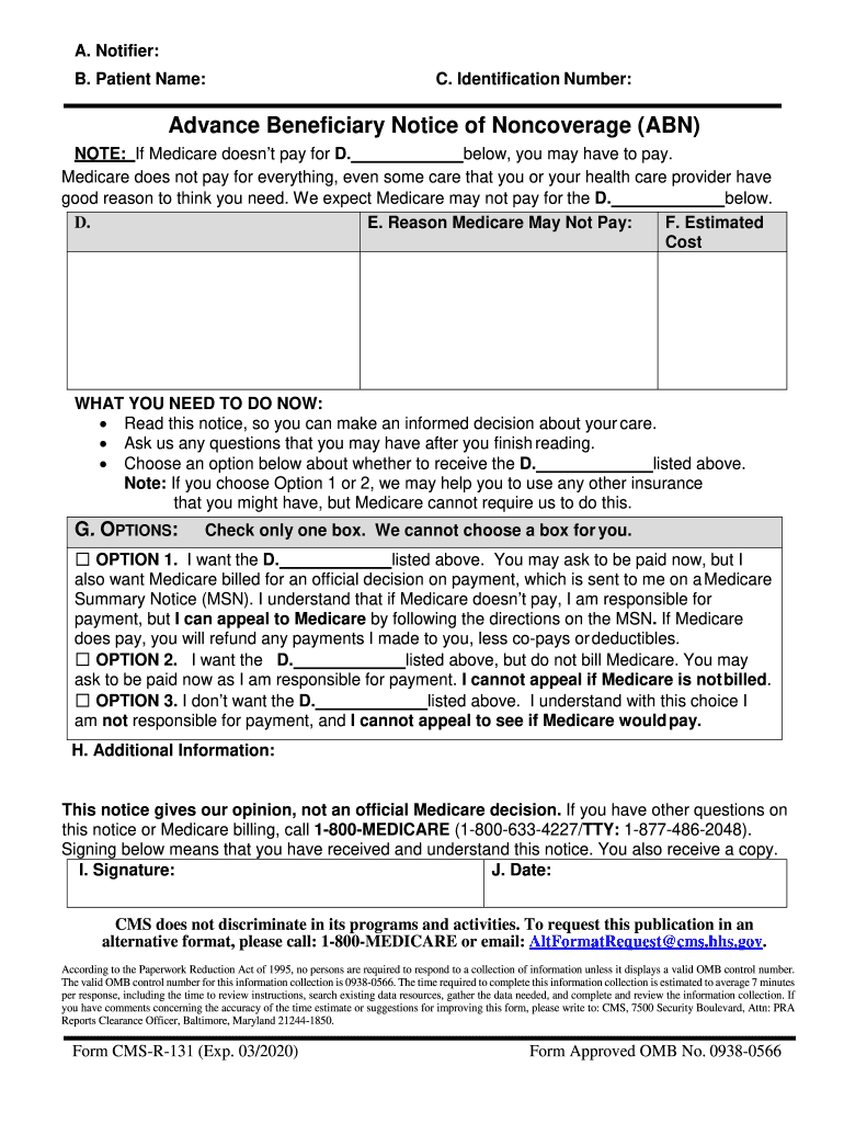 2020 2025 Form CMS R 131 Fill Online Printable Fillable Blank PdfFiller