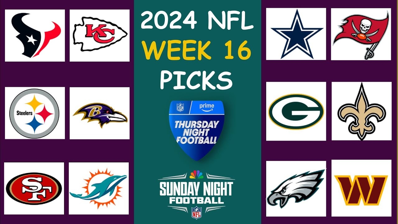 2024 NFL WEEK 16 GAME PICKS FULL WEEK PREDICTIONS YouTube