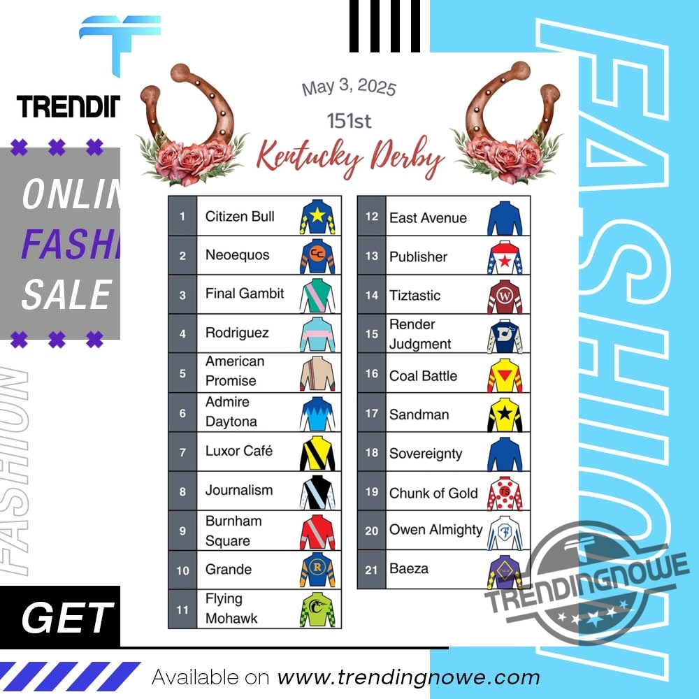 Printable List Of Kentucky Derby Horses