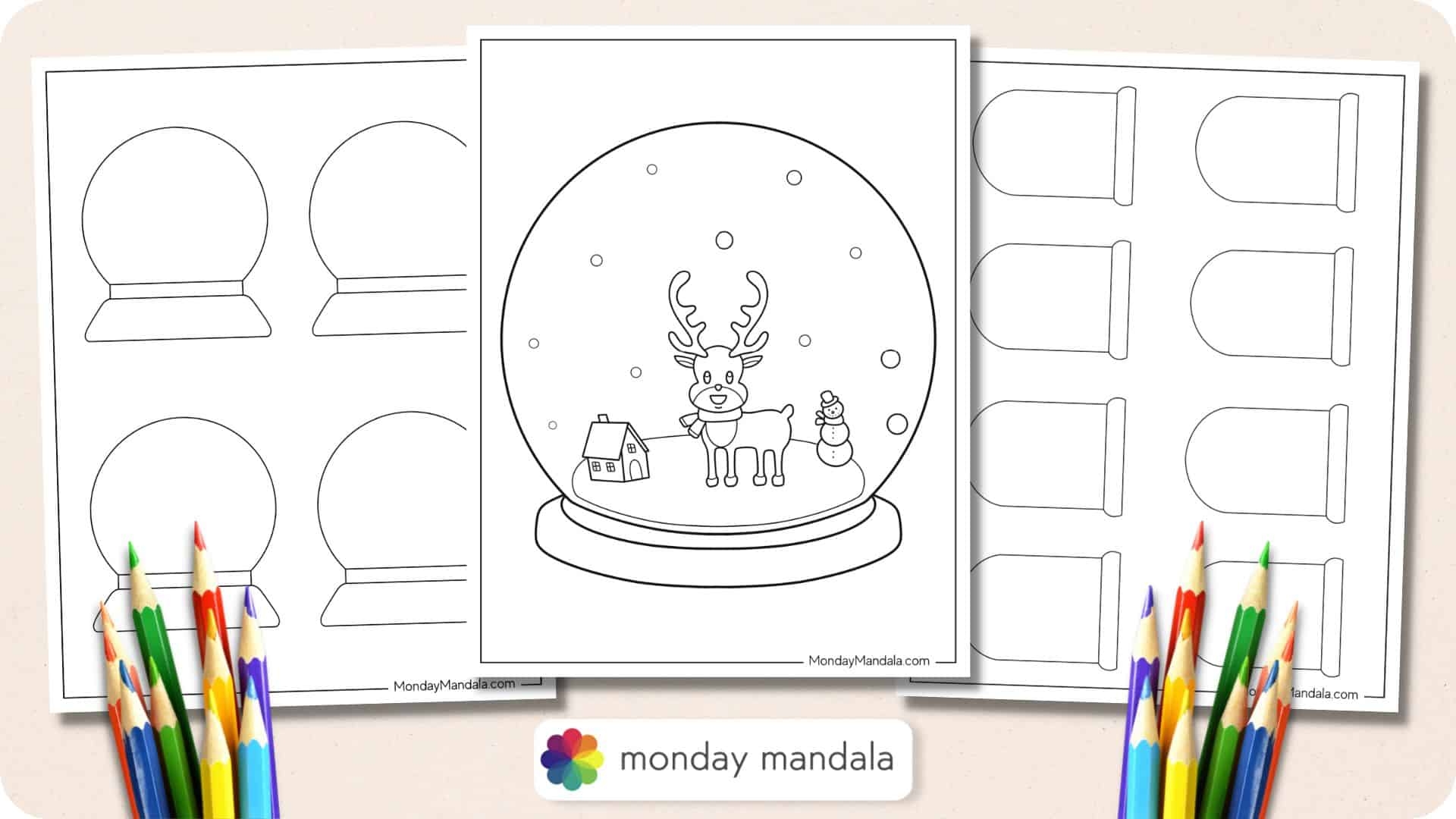 24 Snow Globe Templates Free PDF Printables 