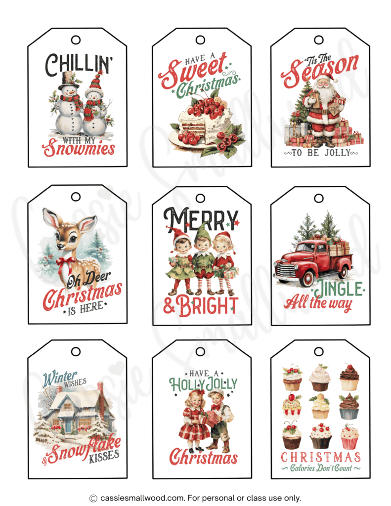 25 Free Printable Christmas Gift Tags Baking You Happier