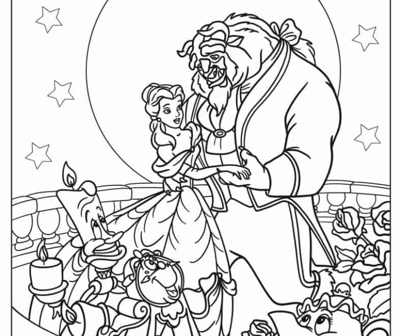 26 Beauty And The Beast Coloring Pages Free PDF Printables