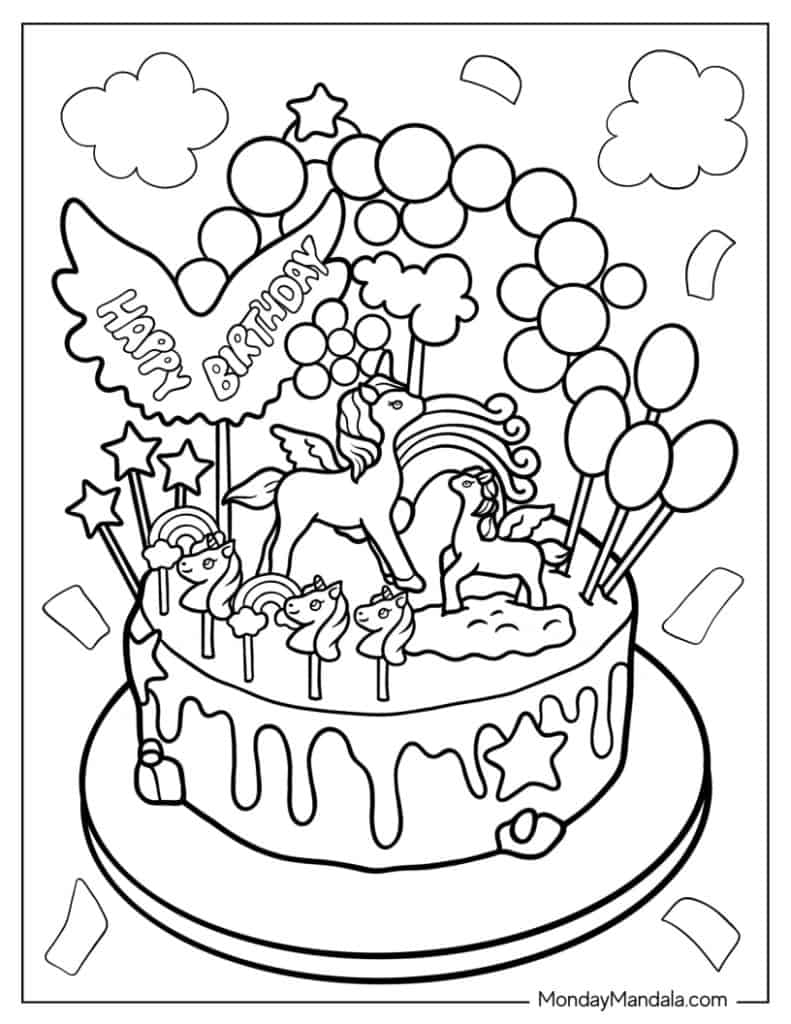 Printable Pictures Of Birthday Cakes