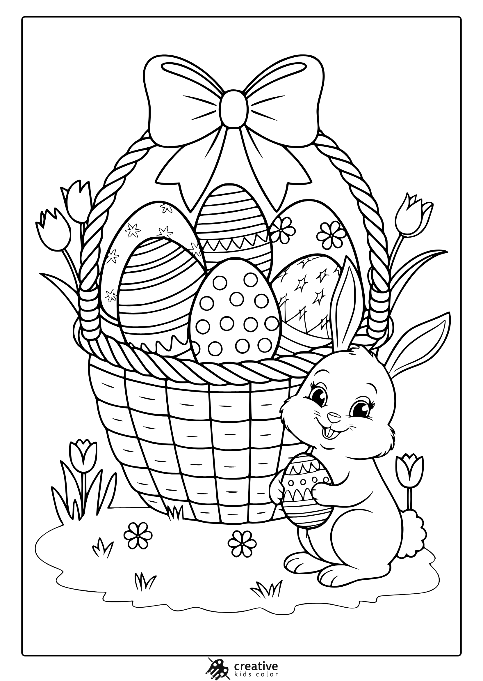 Free Printable Easter Bunny Coloring Pages