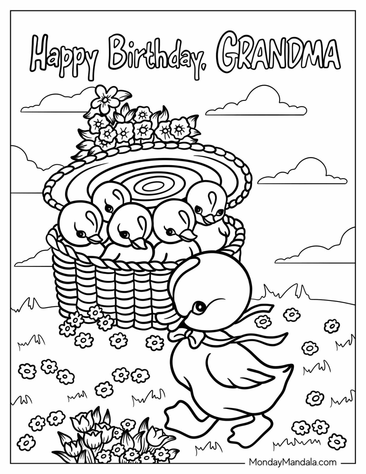 36 Happy Birthday Coloring Pages Free PDF Printables 