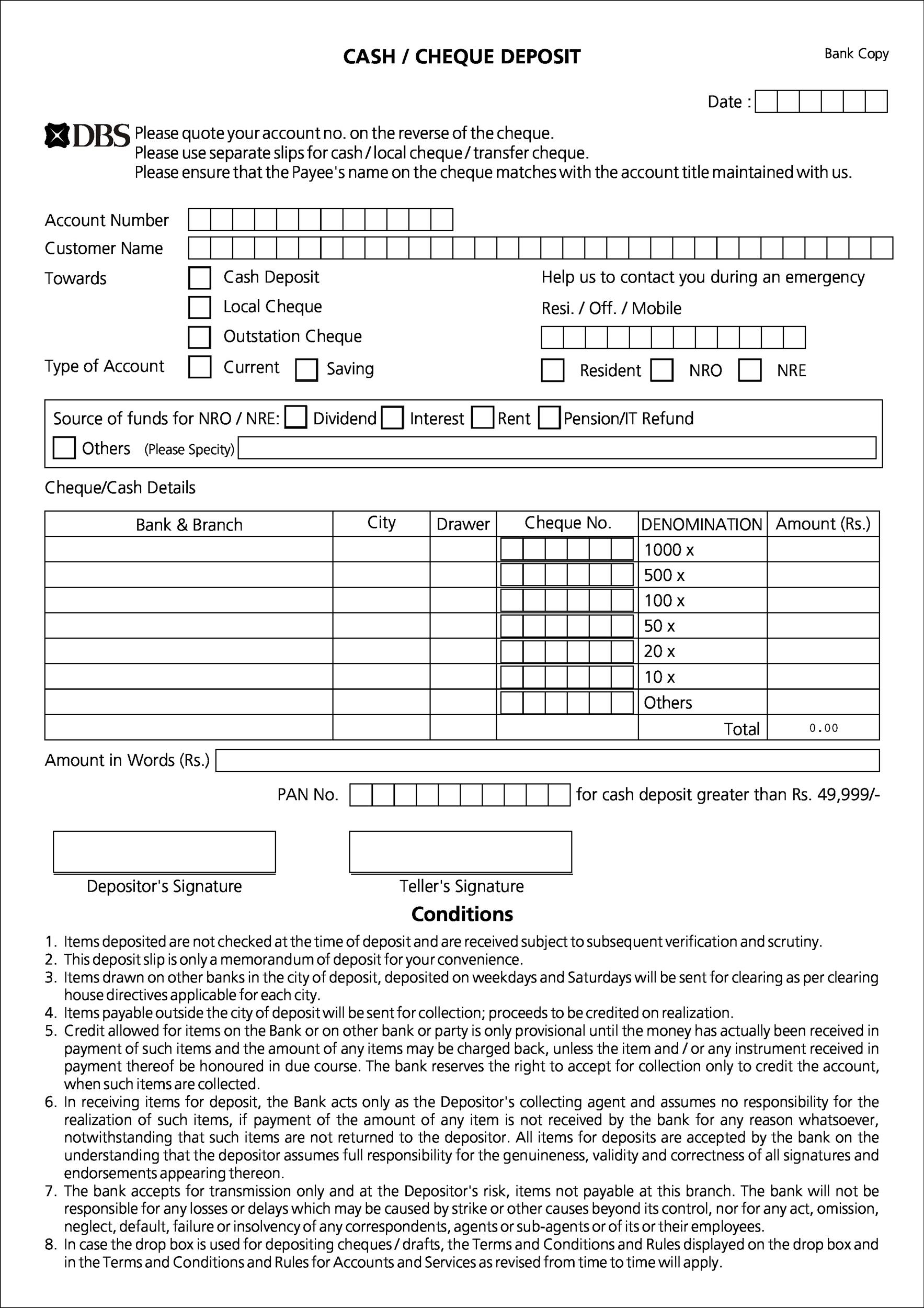 37 Bank Deposit Slip Templates Examples TemplateLab