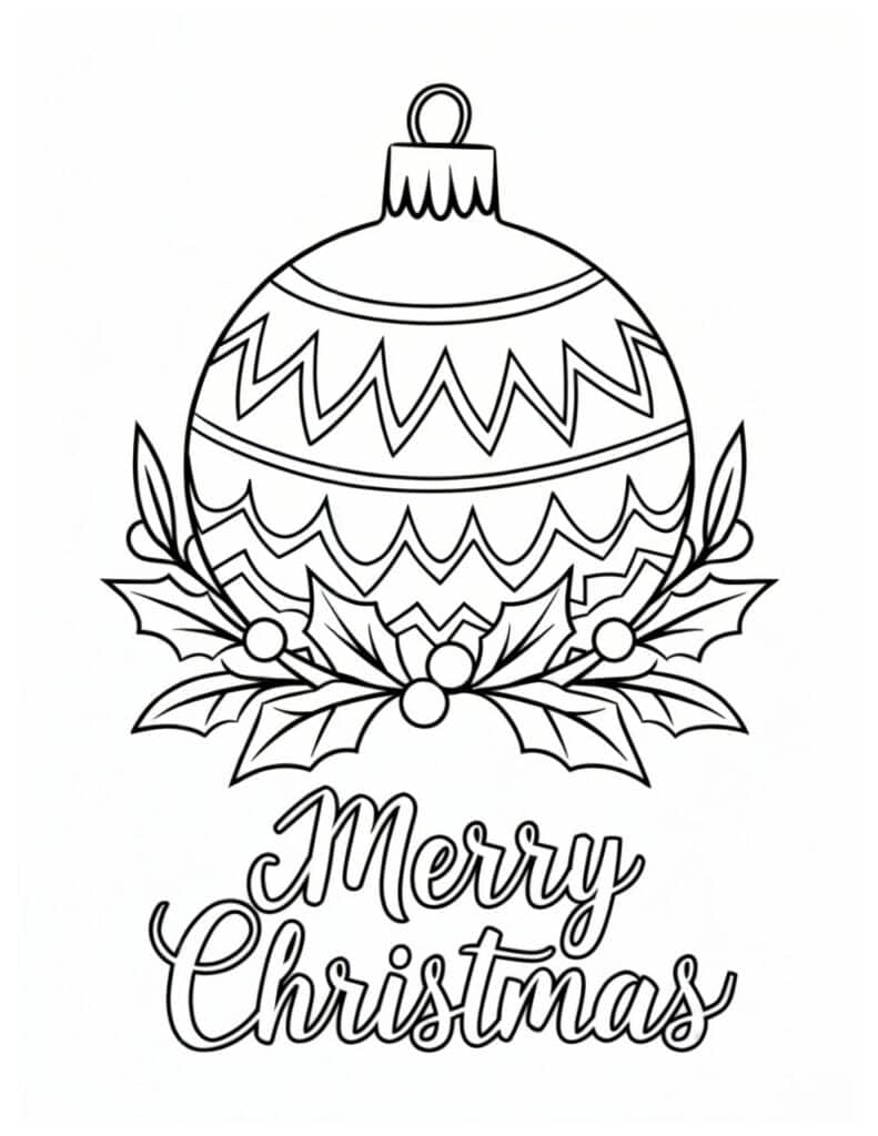 40 Free Printable Christmas Ornament Coloring Pages For Kids Prudent Penny Pincher