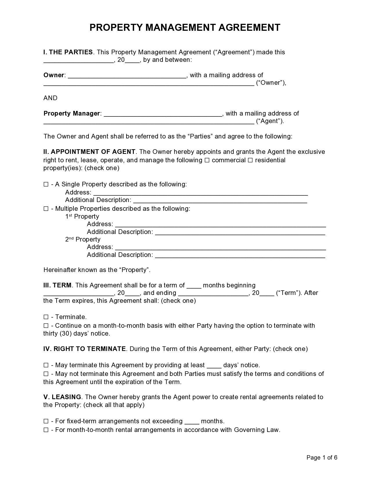 41 Simple Property Management Agreements Word PDF 