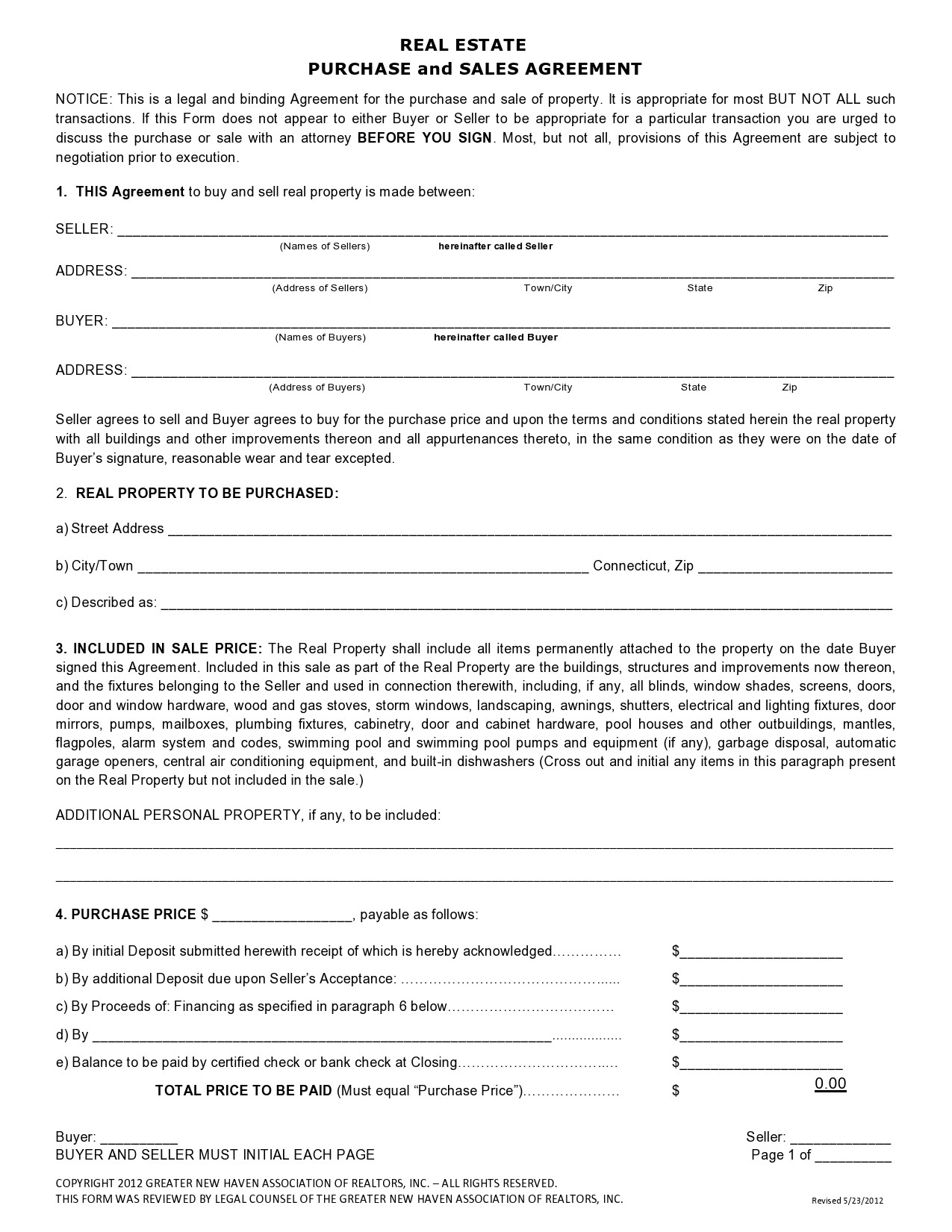 41 Simple Real Estate Purchase Agreement Templates Free 