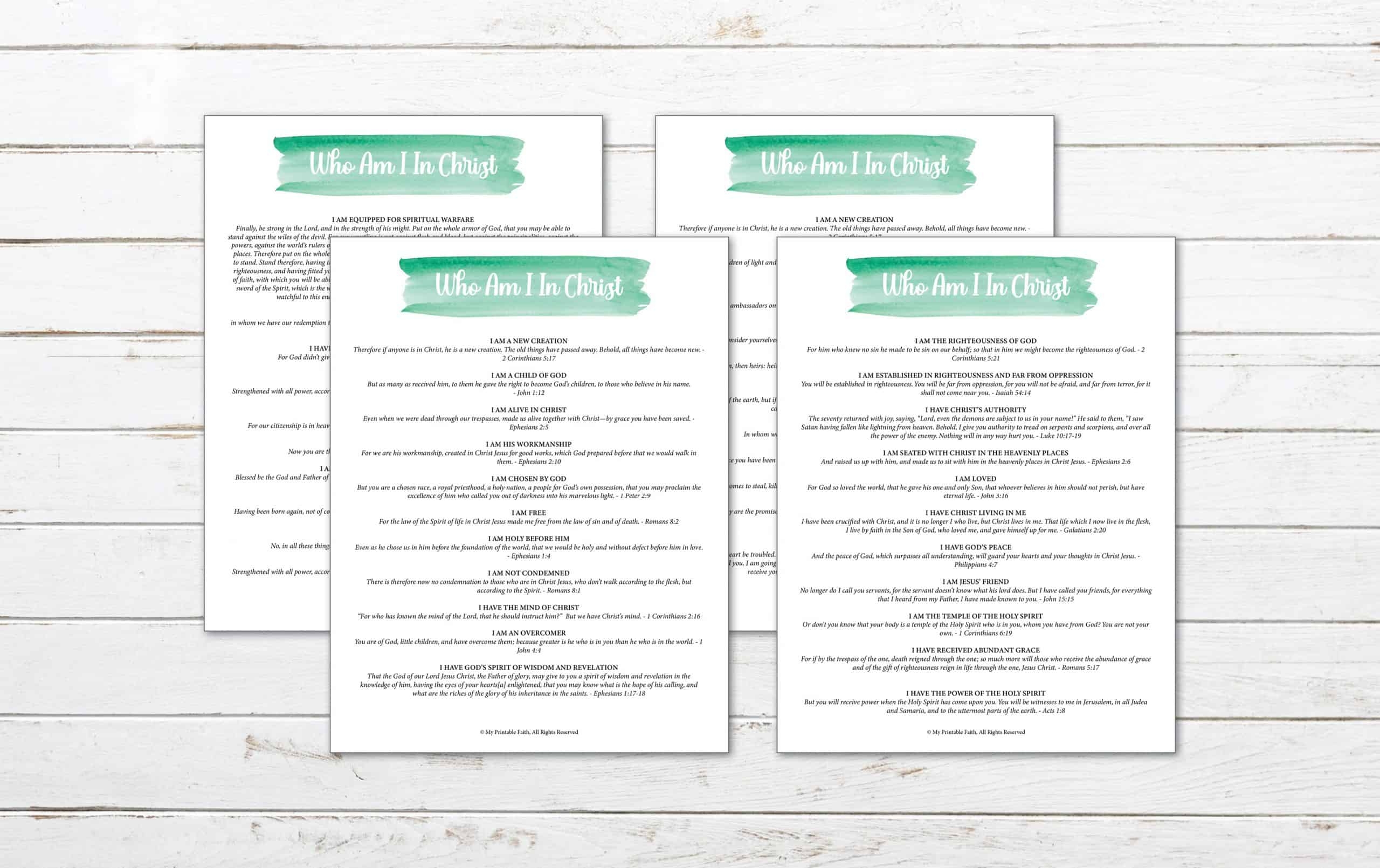 43 Scriptures About Who I Am In Christ My Printable Faith