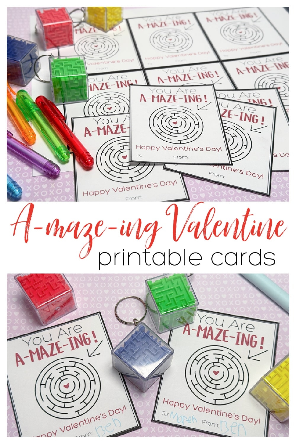 5 Little Monsters A MAZE ing Valentine Printable Cards