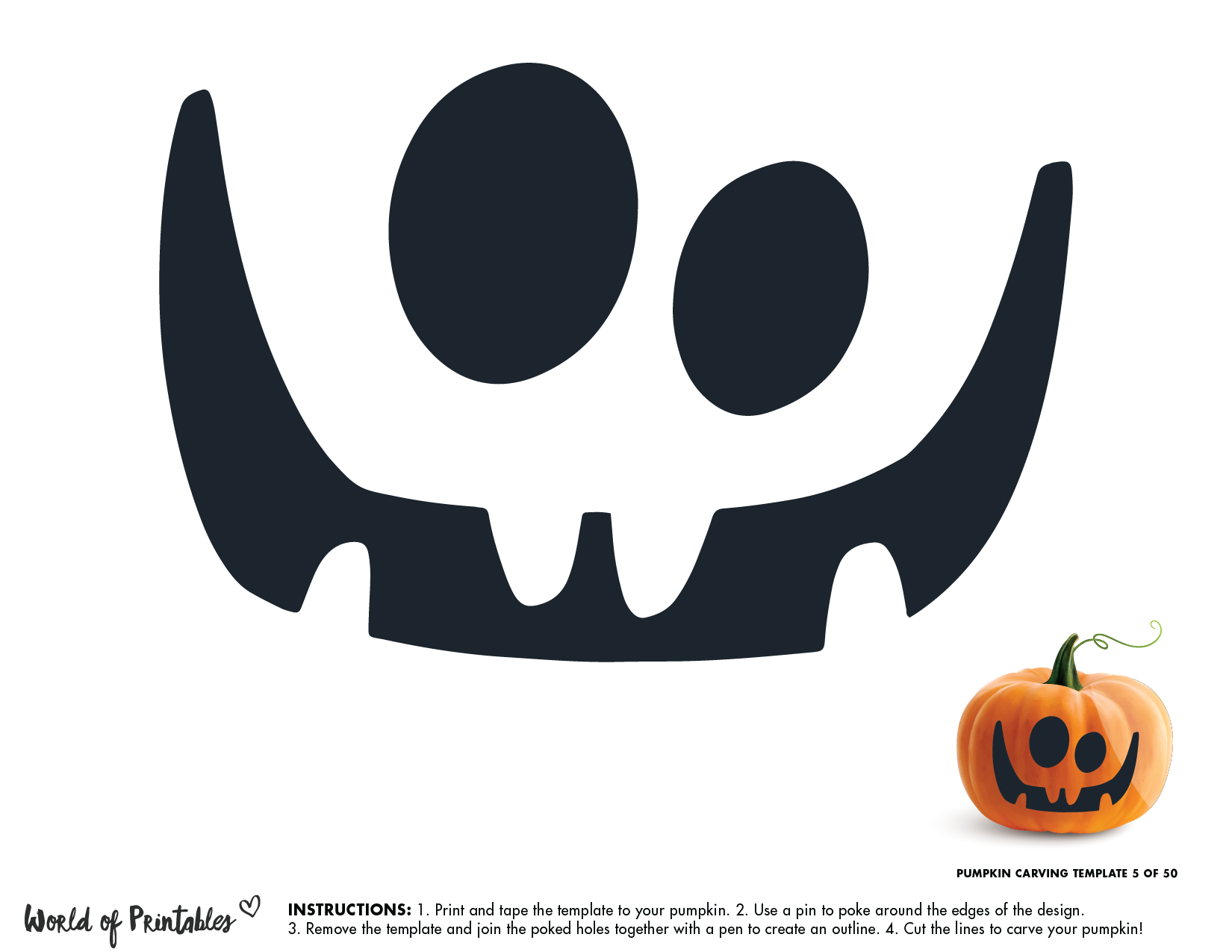 Free Printable Halloween Pumpkin Carving Stencils
