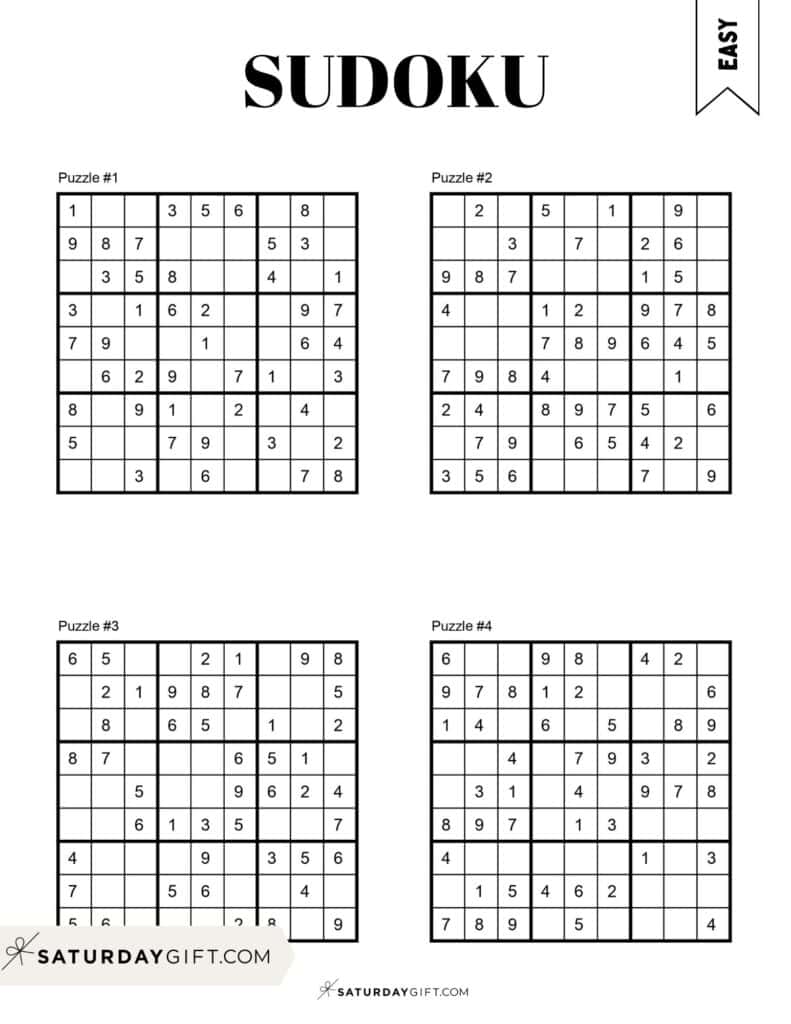 Printable Sudoku 6 Per Page