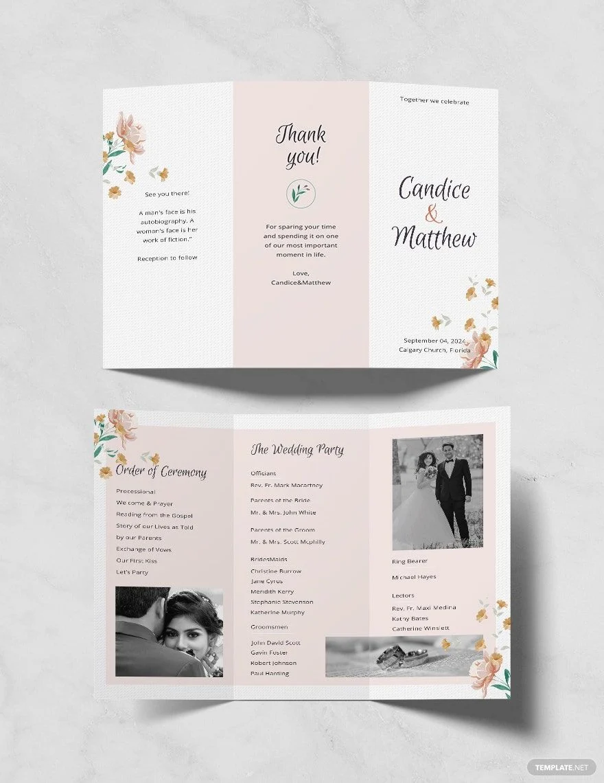79 Wedding Program Template Word PDF PSD Documents Download 