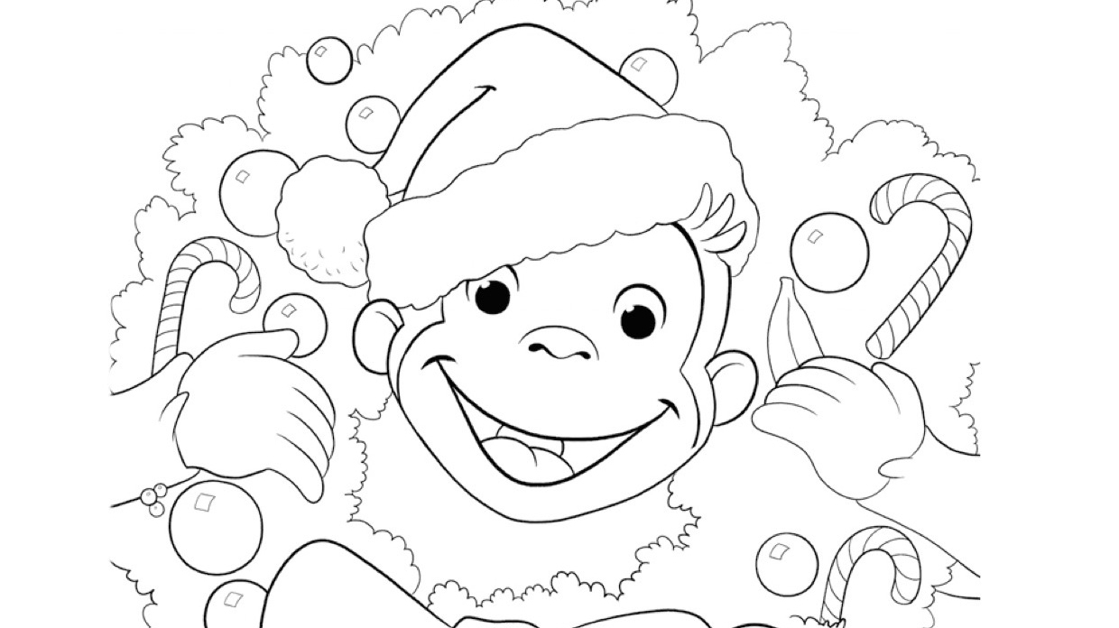 A Very Monkey Christmas Coloring Page Kids PBS KIDS For Parents