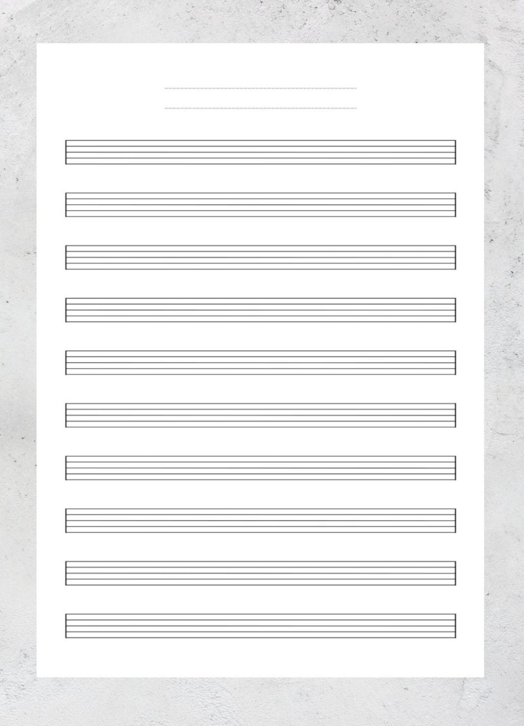 A4 Blank Sheet Music US Letter Printable Sheet Music Manuscript Paper Piano Staff Paper Blank Music Paper Etsy
