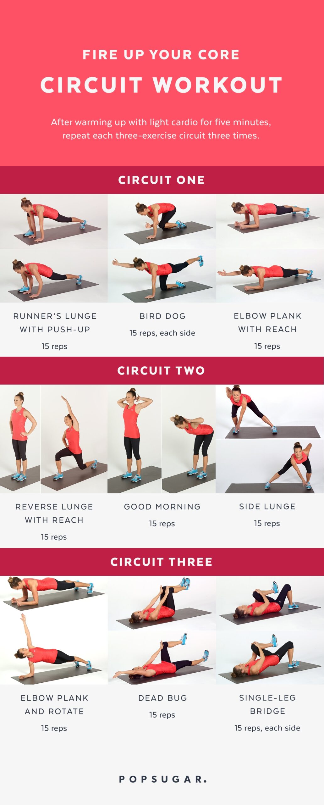 Ab And Core Workout Printable PS Fitness