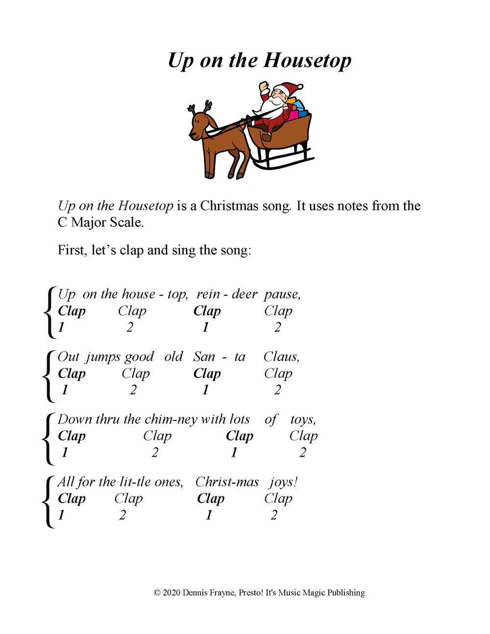 Abc Up On The Housetop Lyrics Trillian mit edu jc music abc Worksheets Library
