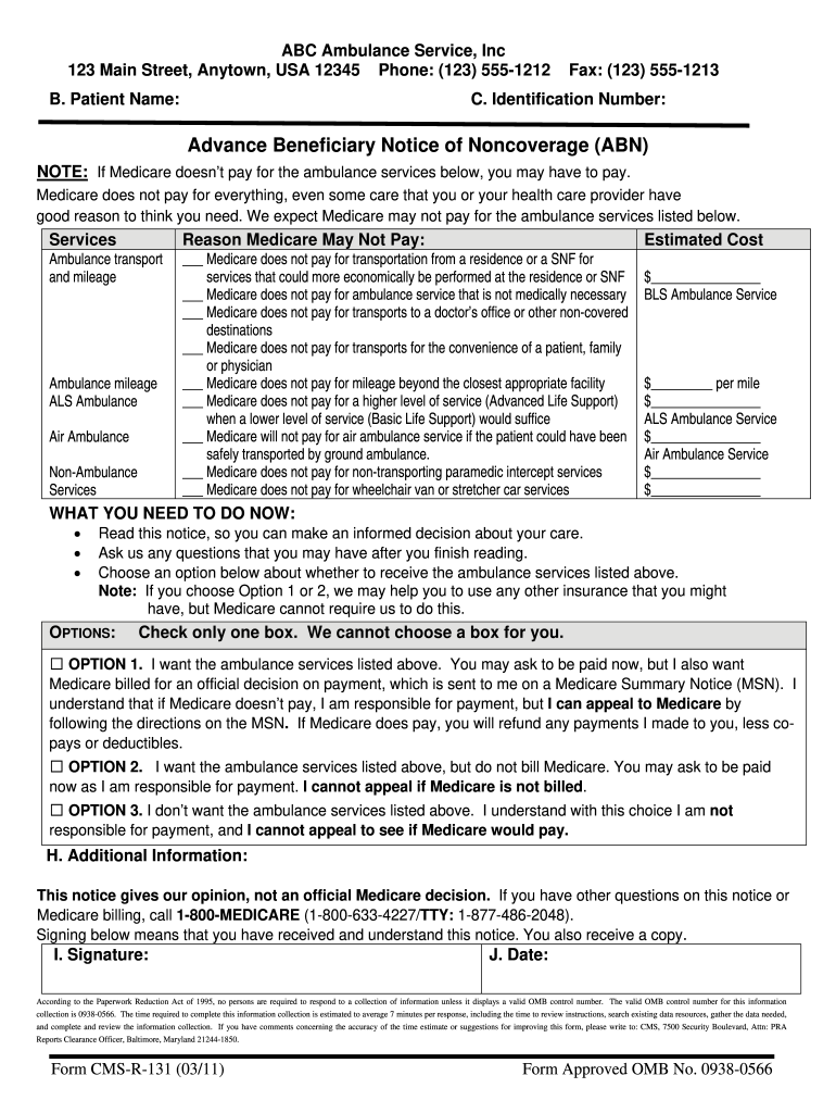 Abn Form Fill Out Sign Online DocHub