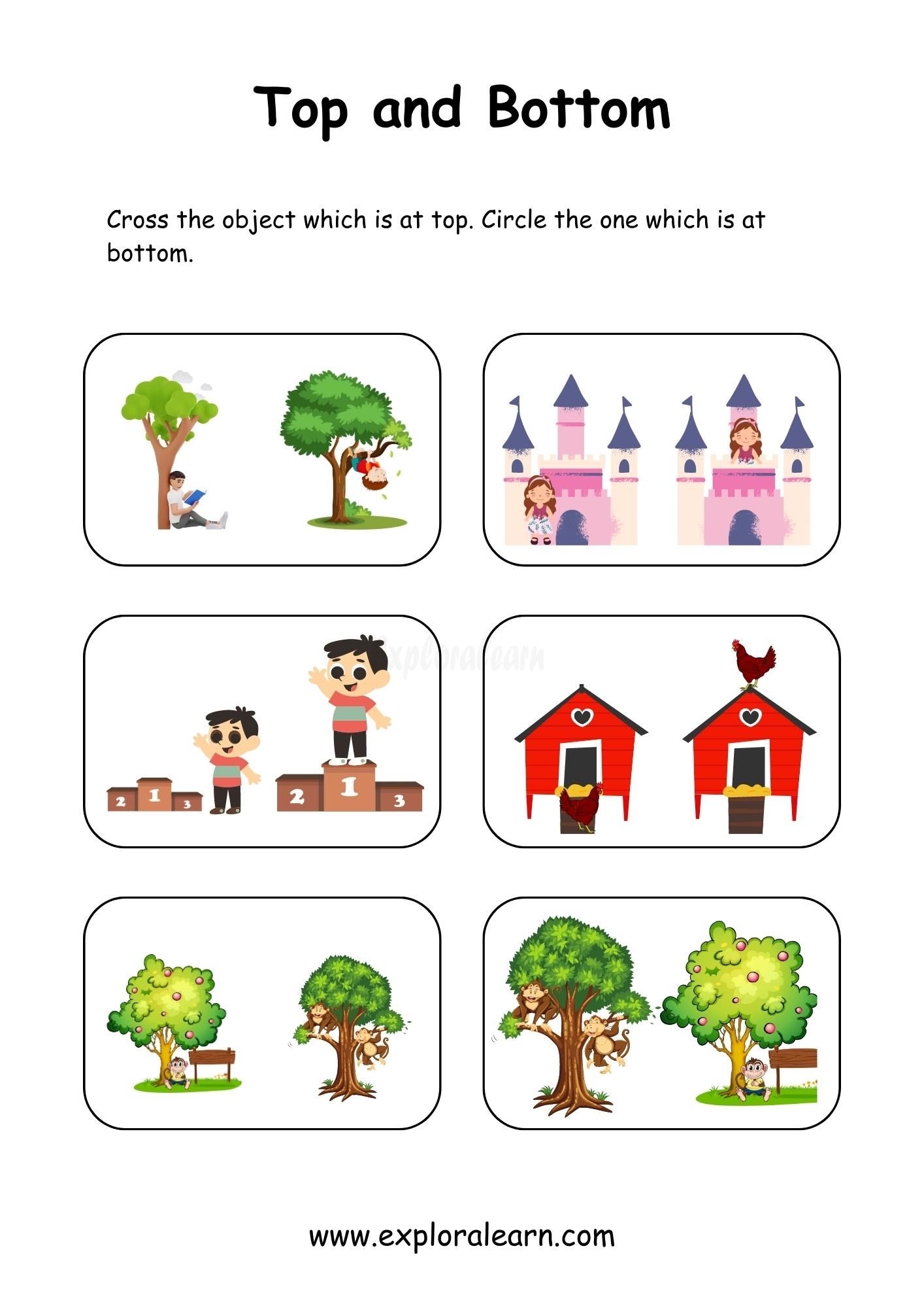 Printable Worksheets For Above And Below