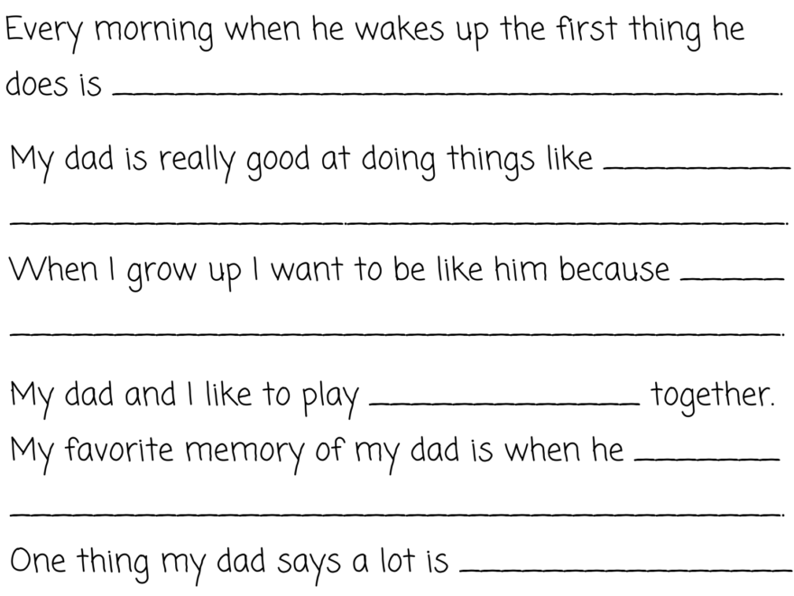 All About My Dad A Father s Day Questionnaire And Free Printable Macaroni KID Wilmington New Castle