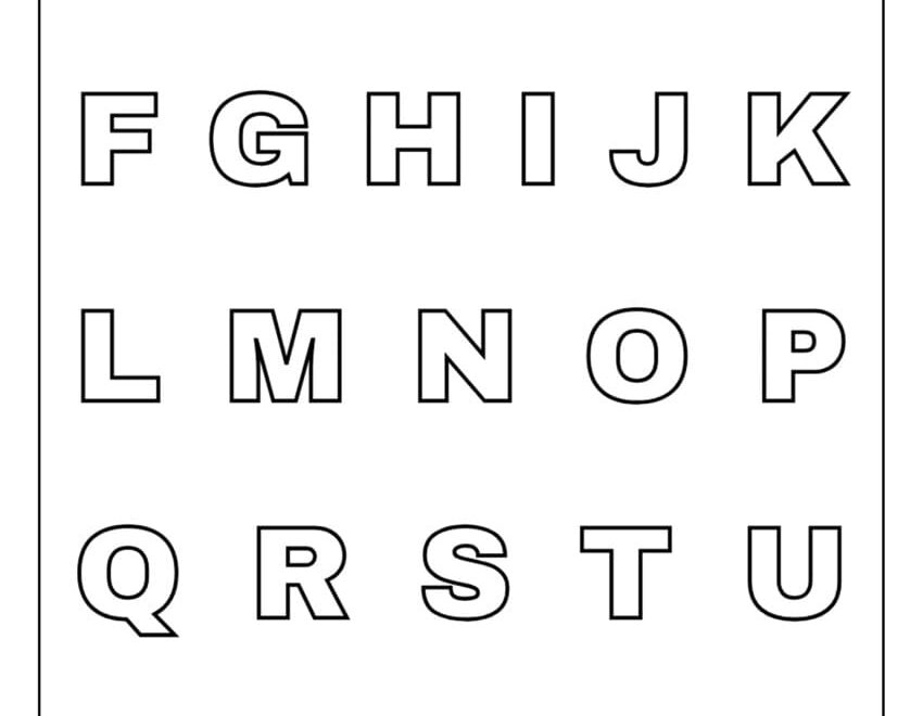 Alphabet Coloring Pages Free Printable A Z Letters In PDF