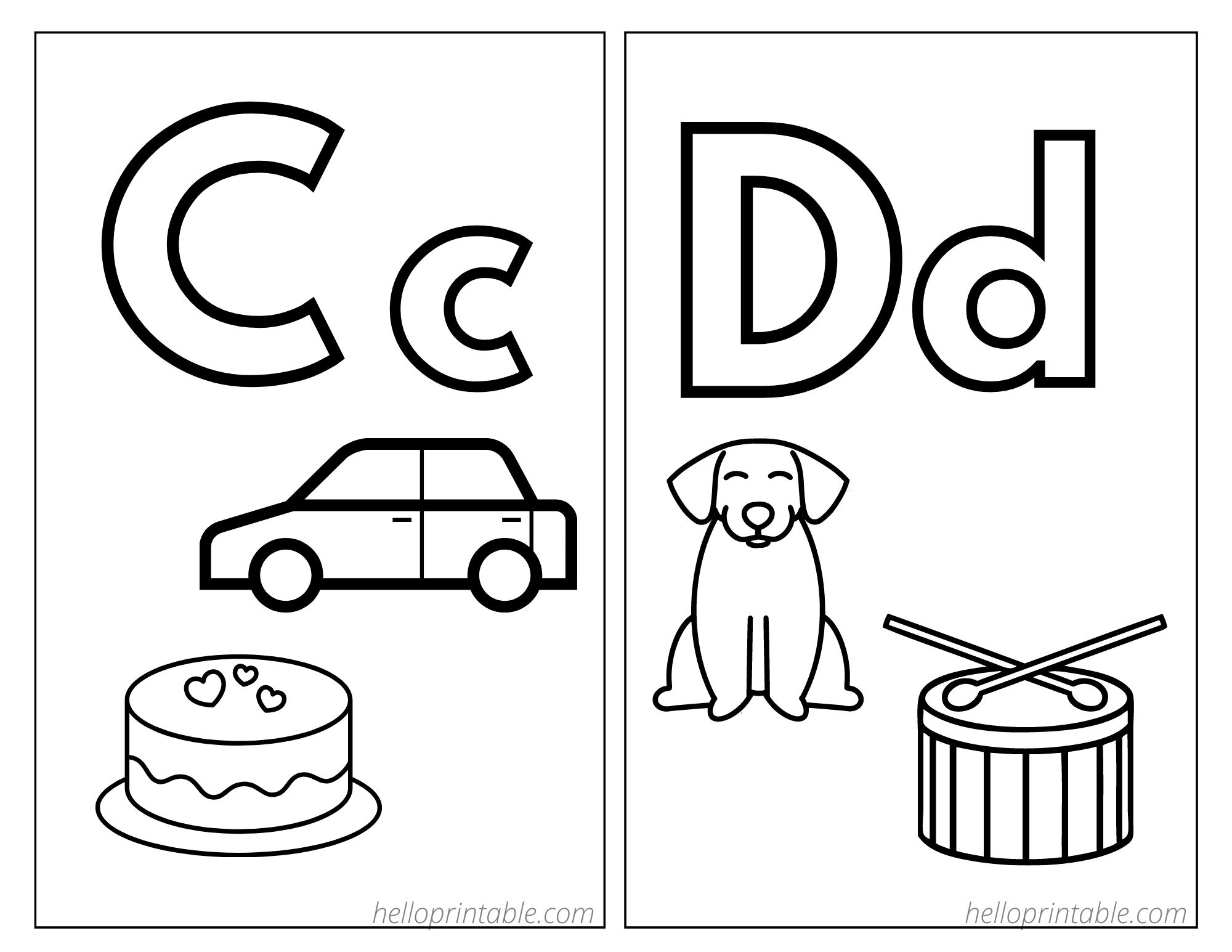 Alphabets Flashcards Printable Helloprintable