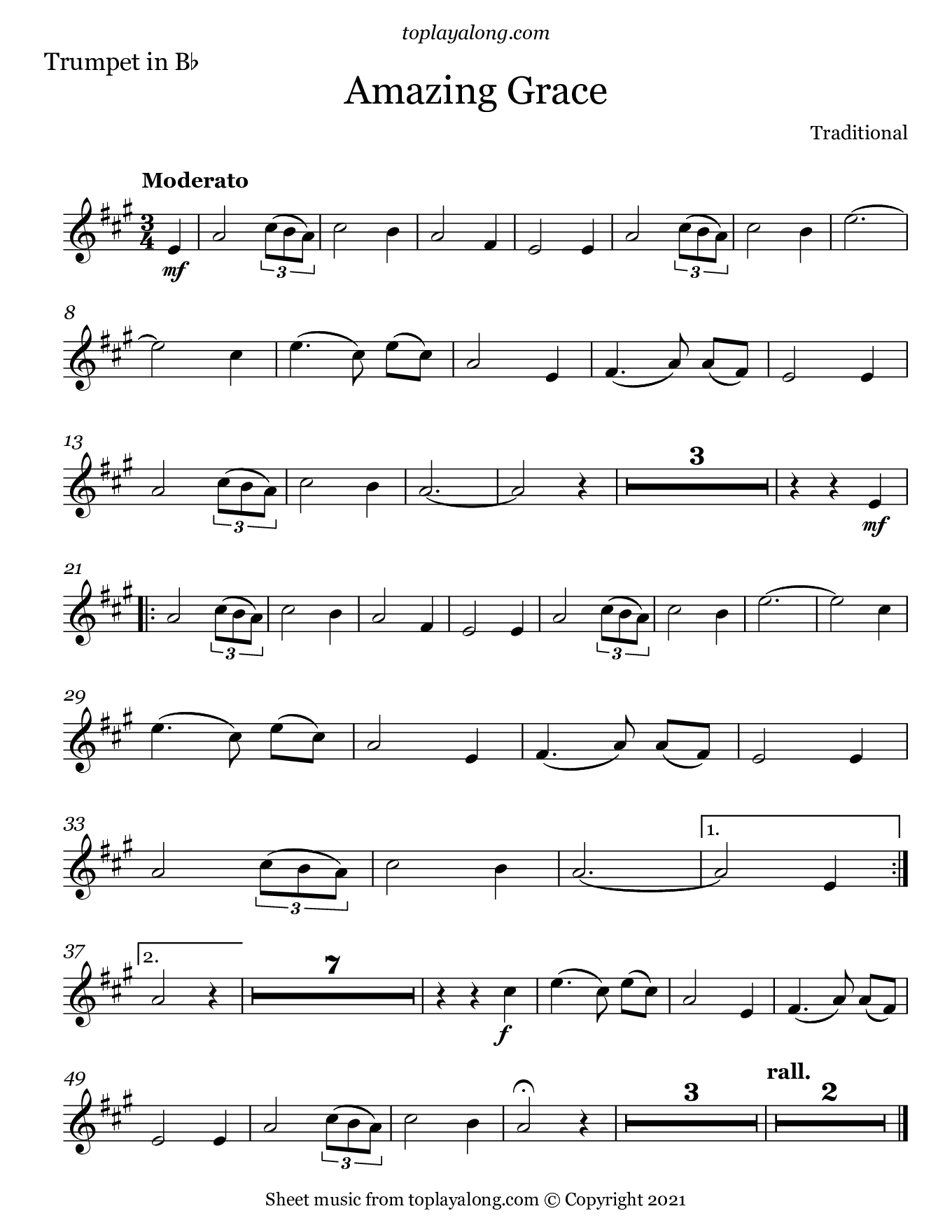 Amazing Grace Toplayalong