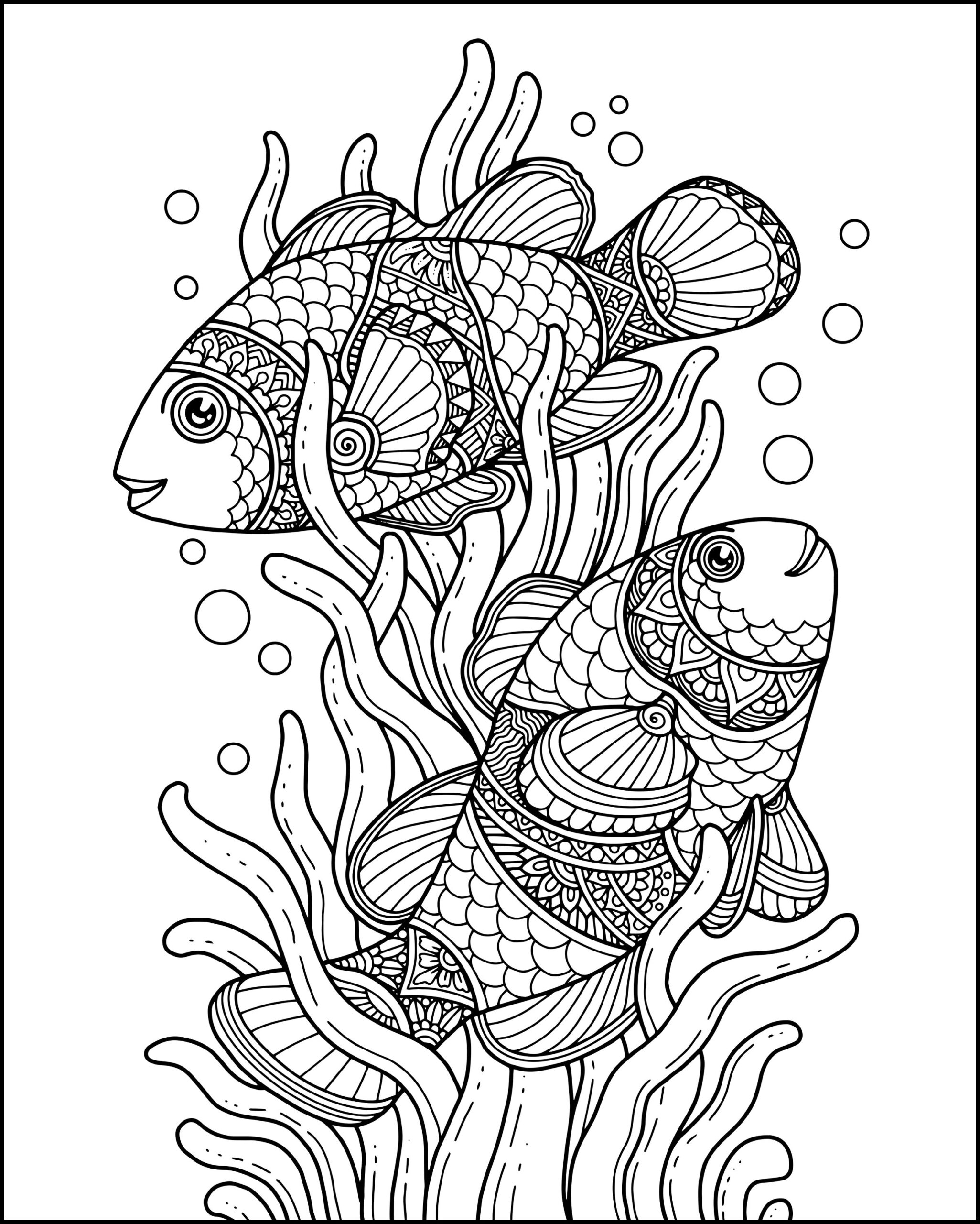 Animal Zentangle Adult Coloring Pages Printable Digital Downloadable Coloring Pages Lion Horse Elephant Owl Fish Coloring Page Bundle Etsy