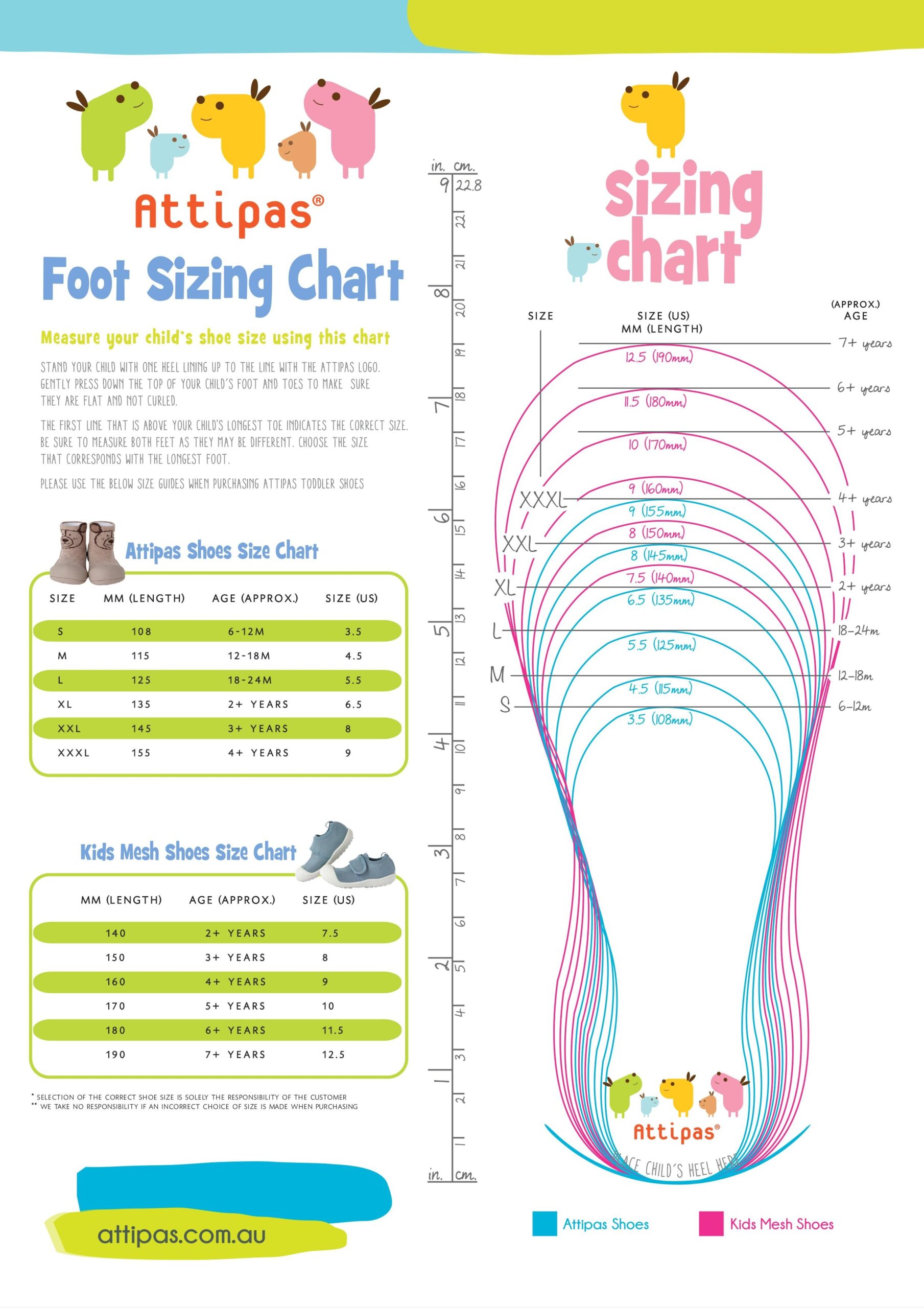 Baby Shoe Size Chart New Arrivals