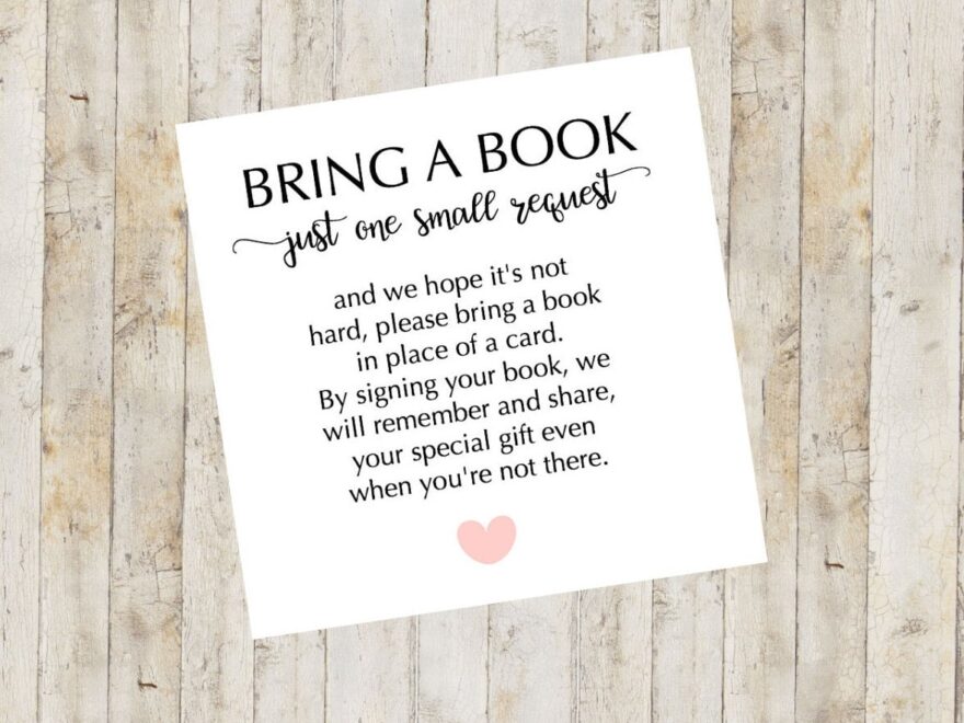 Baby Shower Printable Baby Shower Bring A Book Card Bring A Book Instead Of A Card Bring A Book Baby Shower Insert Etsy
