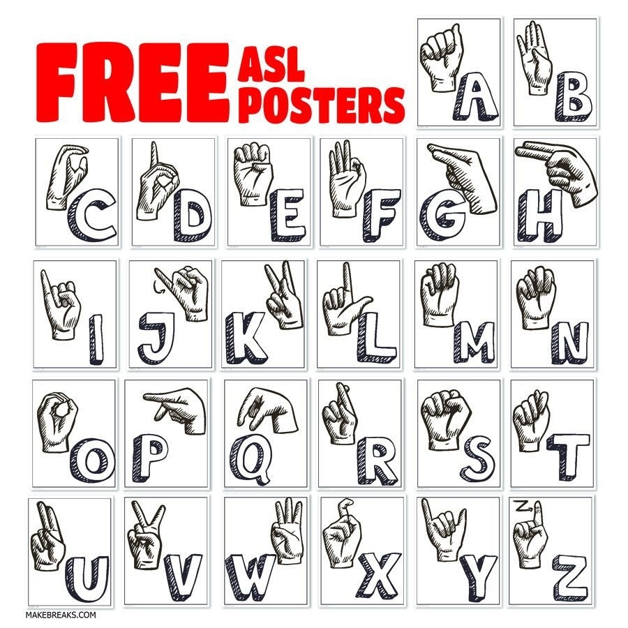 Basic Sign Language Asl Flash Cards Free Printable Printable Party Favors
