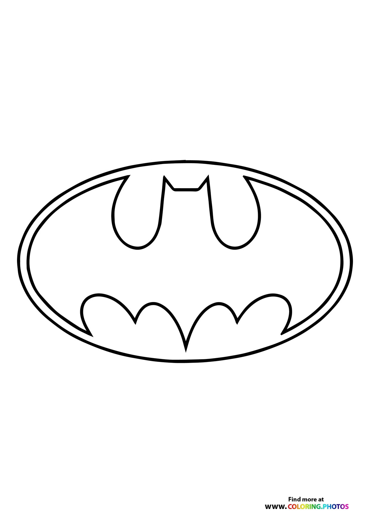 Batman Logo Coloring Pages For Kids