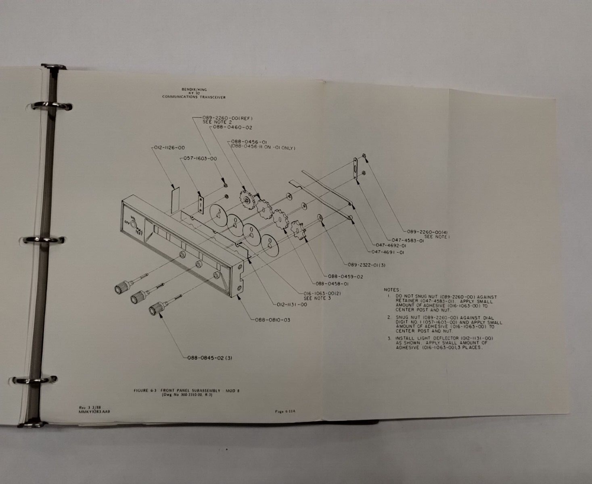 Bendix King KY 92 VHF Communications Transceiver Maintenance Overhaul Manual EBay