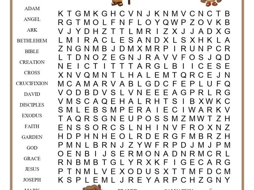 Bible Word Search For Kids