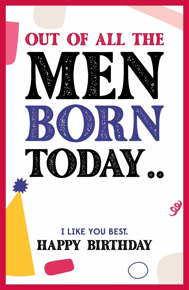 Free Printable Birthday Cards For Him