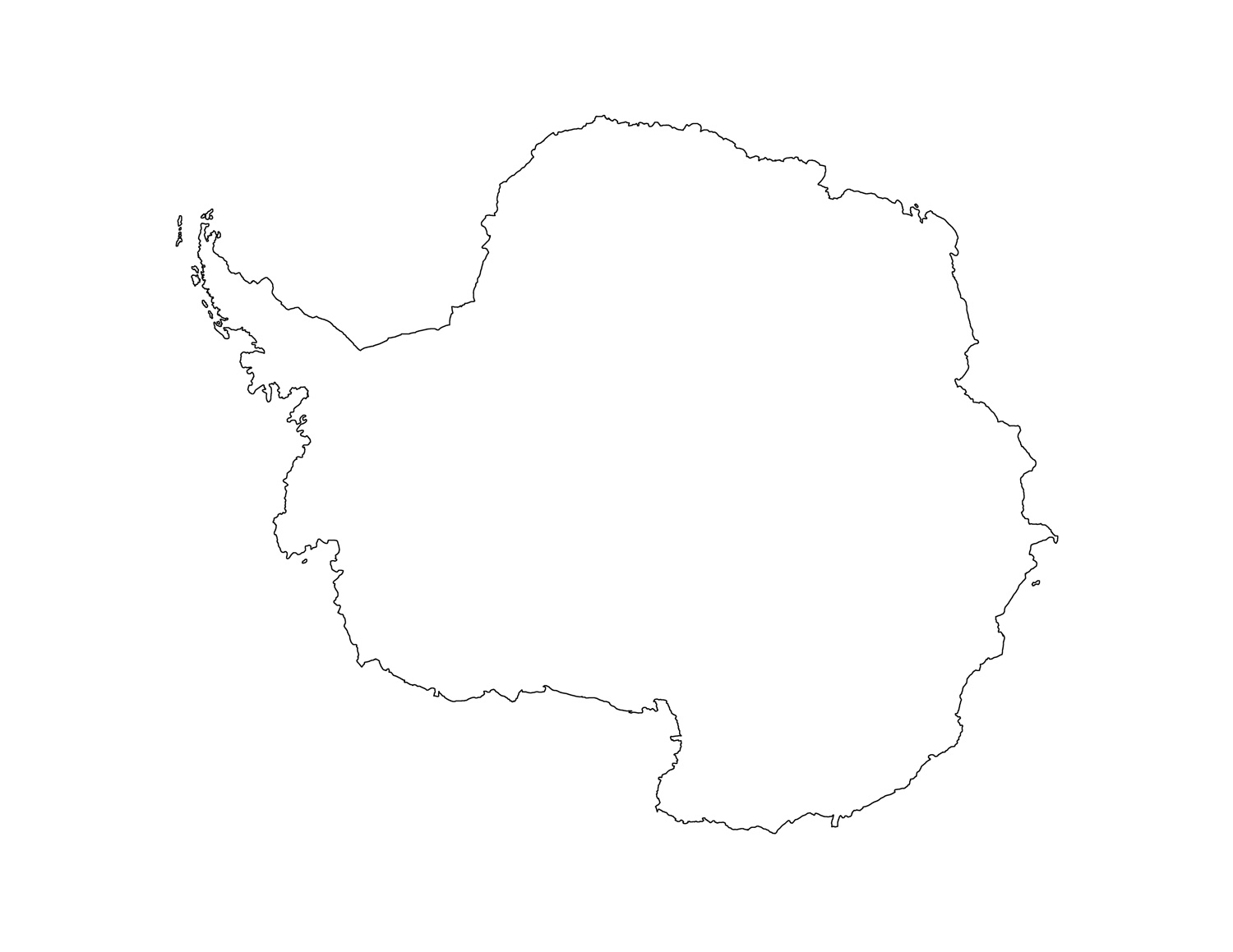 Free Printable Map Of Antarctica