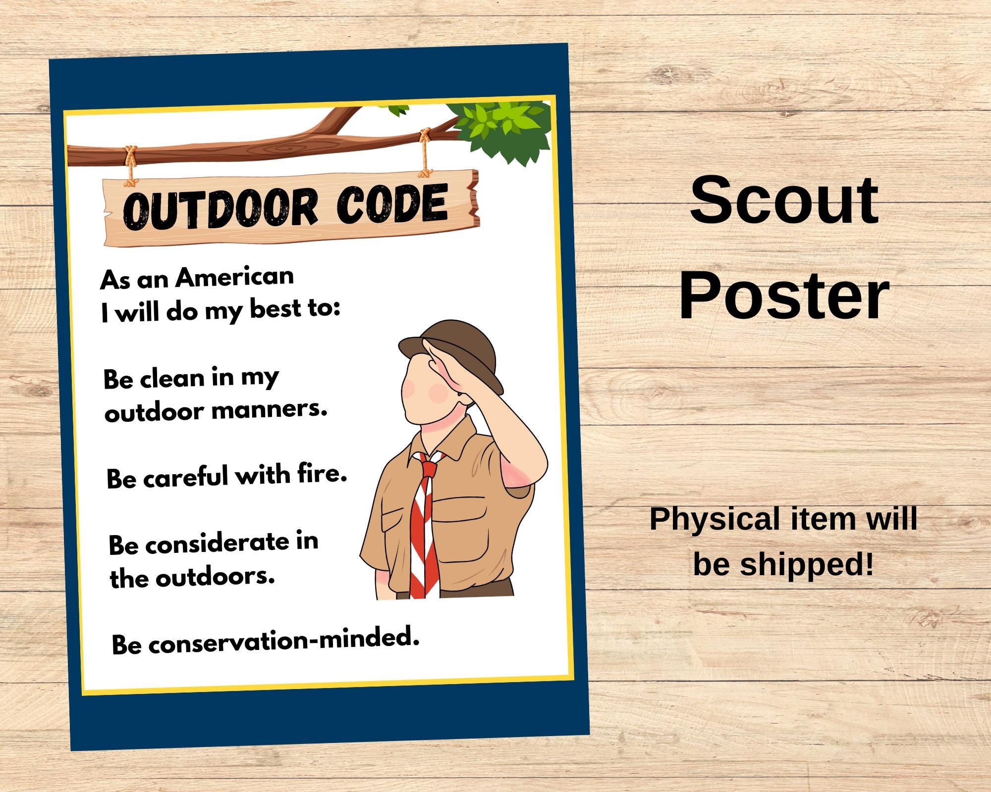 Boy Scout Outdoor Code Etsy