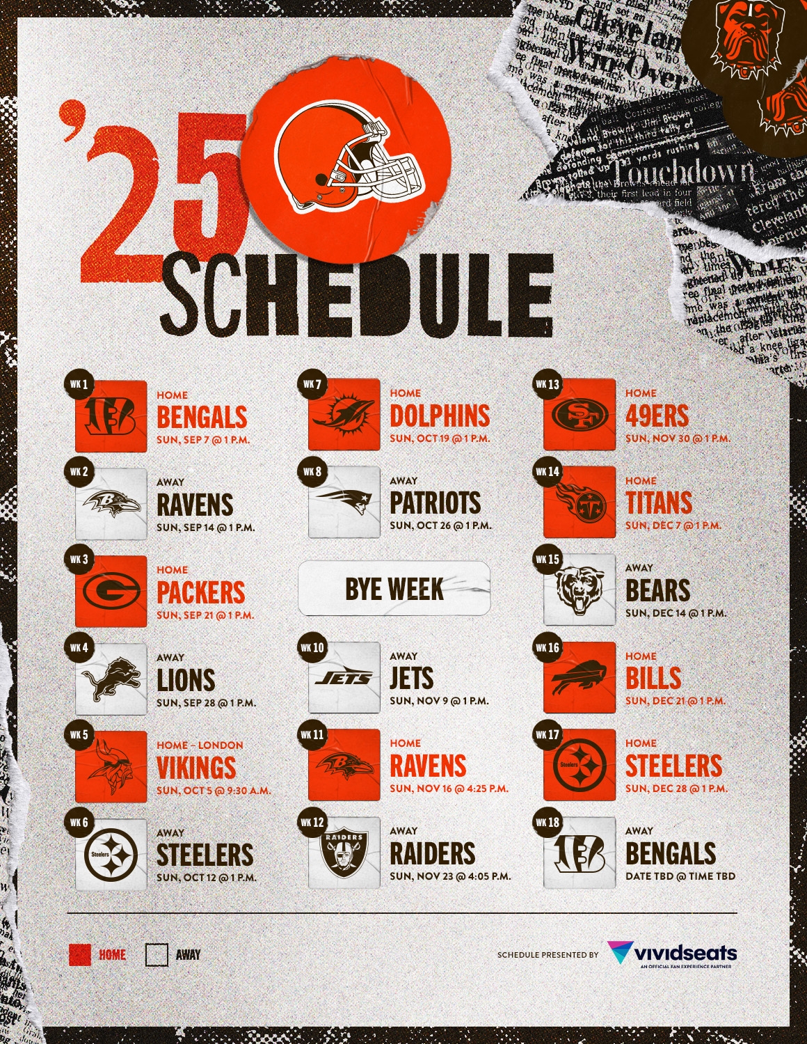 Printable One Page Nfl Schedule