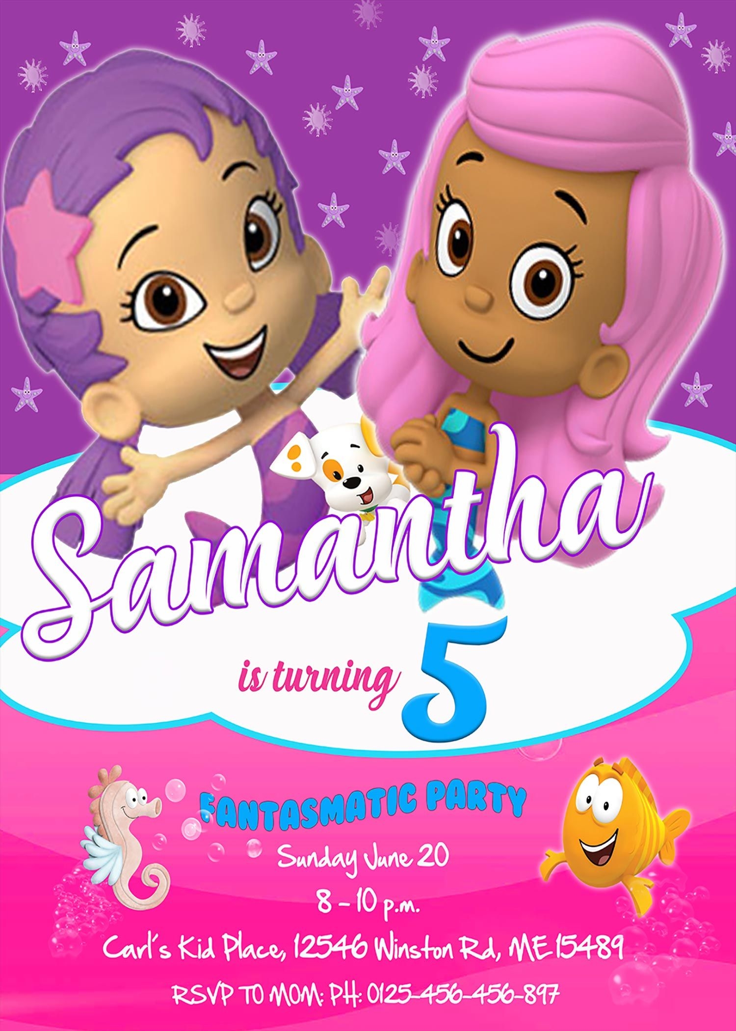 Bubble Guppies Invitations Shop On Pinterest