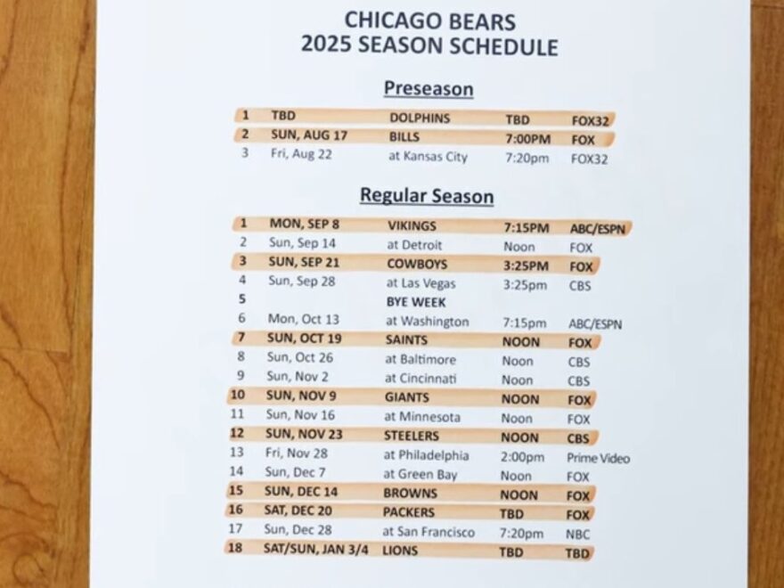 Cele On X THE OFFICIAL CHICAGO BEARS 2025 SEASON SCHEDULE What s You re Guyses Predictions Https t co qZ4Et1FlZ1 X